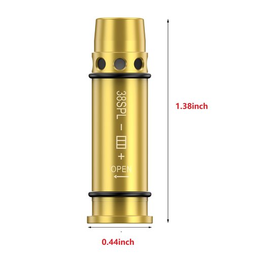 Gobxld Laser Training Cartridge for .38SPL/.357 with Built in Rubber Snap Cap for Dry Fire and Including Extra Back Cap and O-Rings