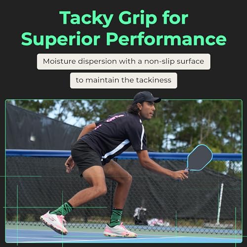 Volt 6-Pack Tacky Moisture-Wicking Pickleball Paddle Grip Tape - Ultra-Thin & Secure