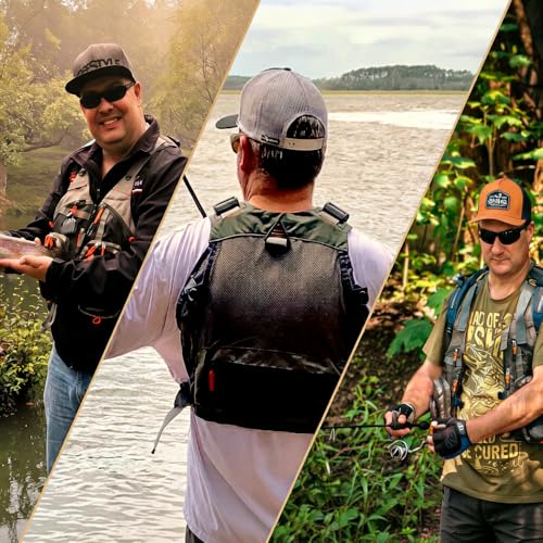 Fly Fishing Vest Pack for Men and Women - Army Green, Adjustable, Lightweight