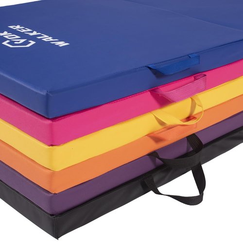 Gymnastics Mat Gym Mat Folding Mattress with Handle,2"/4" Thick Waterproof Floor Mattress Sleep Padding High Density Foam Floor Guest Bed with Removable Cover (Green-PU,20"x39"x2")