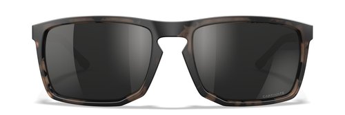 Wiley X WX Axe Sunglasses Safety Glasses for Men Shatterproof UV Eye Protection for Combat, Shooting Captivate Polarized Black Mirror Lenses Matte Tortoise Brown Frames