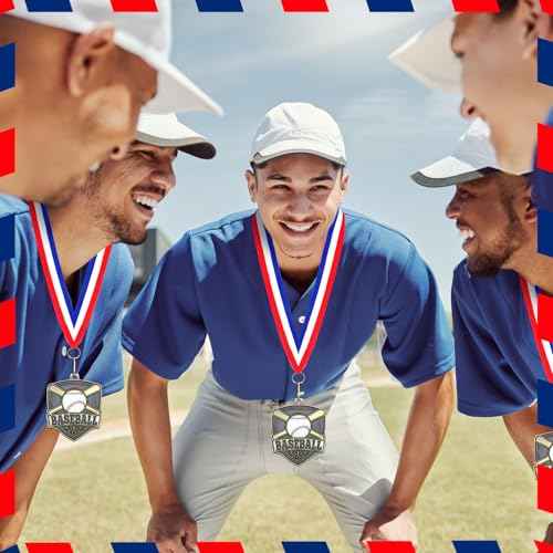 10/20 /30/40 Pcs Award Medals Bulk Sports Medals with Neck Ribbons 2.4 Inch Winner Award Trophy Prize Gift for Sports Themed Party Favors Tournaments School Match