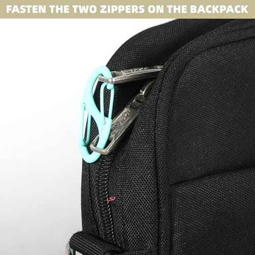 20 Pcs Alloy S Carabiner Clips, Dual Opening Design, Keychain Spring Snap Hooks Mini Carabiner Clip, for Dual Wire Gate Clip Interlocking Keychain Clip Tiny Clip Attachment (Color)