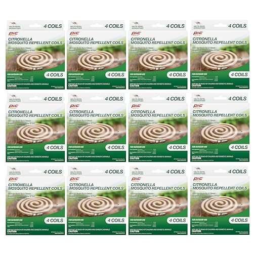 PIC Citronella Mosquito Repellent Coils - 4 Pack of 12