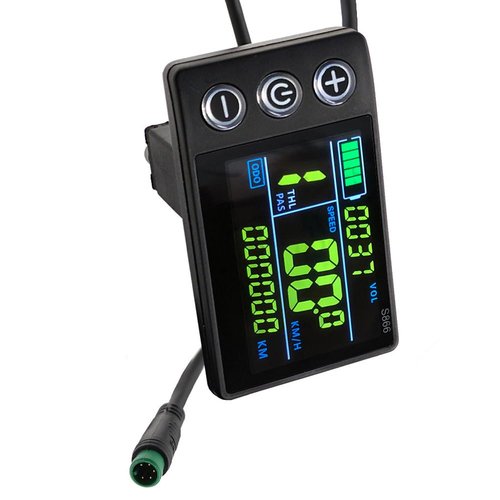 CAUNLA 24V 36V 48V Electric Bike Speedometer Odometers S866 Color Display LCD Meter Electric Scooter Control Panel 5pin Plugs