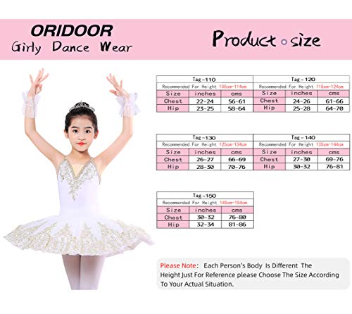 Girls White Camisole Skirted Ballet Leotard Tutu Dress - Size 8-9 Years