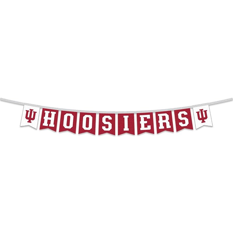 Indiana Hoosiers Banner Pennant Flags - 6" x 4" Team Flags, 8 ft String