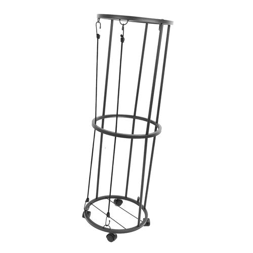 plplaaoo Ball Storage Rack Rolling Metal Lockable Ball Organizer for Basketball Soccer Volleyball Sturdy Steel Construction with Wheels Space Saving Design Home Gym Sports Equipment