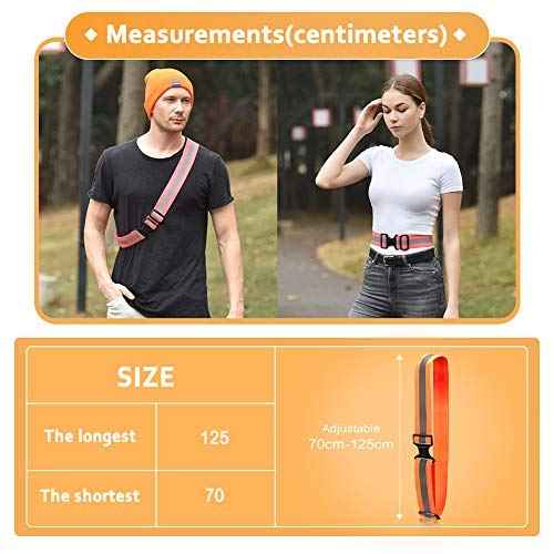 A-SAFETY Glow Belt - Reflective Running Belt (Yellow, Orange, Black, White)