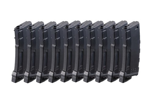 Lancer Tactical Airsoft M4 M16 Series Polymer 130 Round Capacity Transparent Window High Speed MidCap Airsoft Magazine