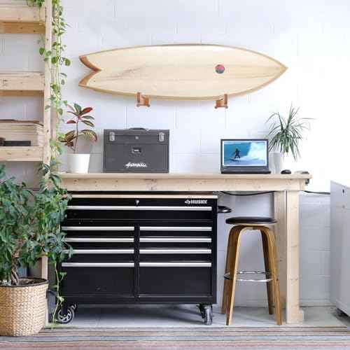 Surfboard Wall Mount Rack ? Beech Wood Surf Board Wall Hangers with M6 Expansion Bolts ? Vertical or Horizontal Surfboard Storage for Longboard, Shortboard, Skimboard