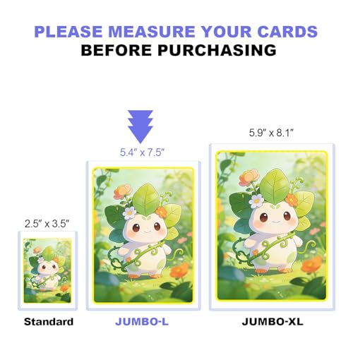 5x7 Jumbo Card Sleeves 30 Pack - Clear Rigid Protectors for Collectibles