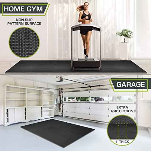 ProsourceFit Extra Thick Puzzle Exercise Mat 1", EVA Foam Interlocking Tiles for Protective, Cushioned Workout Flooring for Home and Gym Equipment, Black 3-Pack