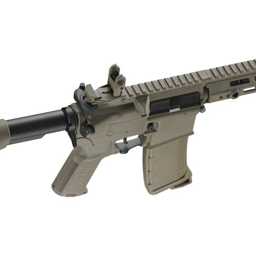 Lancer Tactical Gen 3 Lightweight Durable Polymer M4 Airsoft MLOK AEG w/High Speed Mid Cap with Programmable Fast Trigger (ETU & MOSFET)
