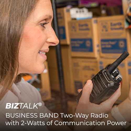 Midland ? BizTalk BR200 Business Radio ? 2W Industrial Grade Two Way Radio ? Compact Size ? High Performance Walkie Talkie ? 250,000 Square Feet of Coverage