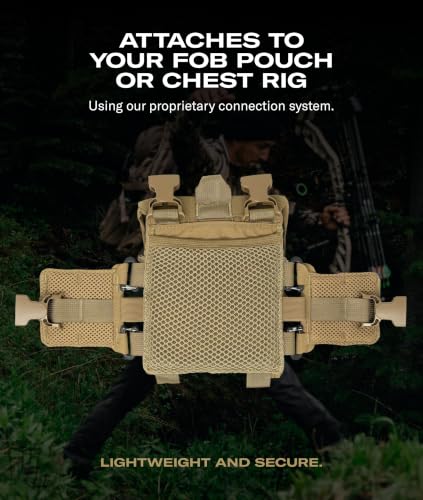 Coyote Brown Modular MOLLE Accessory Panel for Bino Harness & Chest Rigs