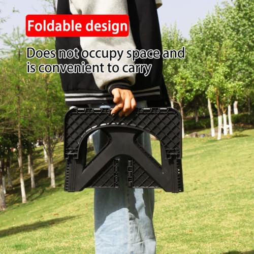 Adult Portable Camping Toilet with Cover - Foldable Travel Bedpan Square