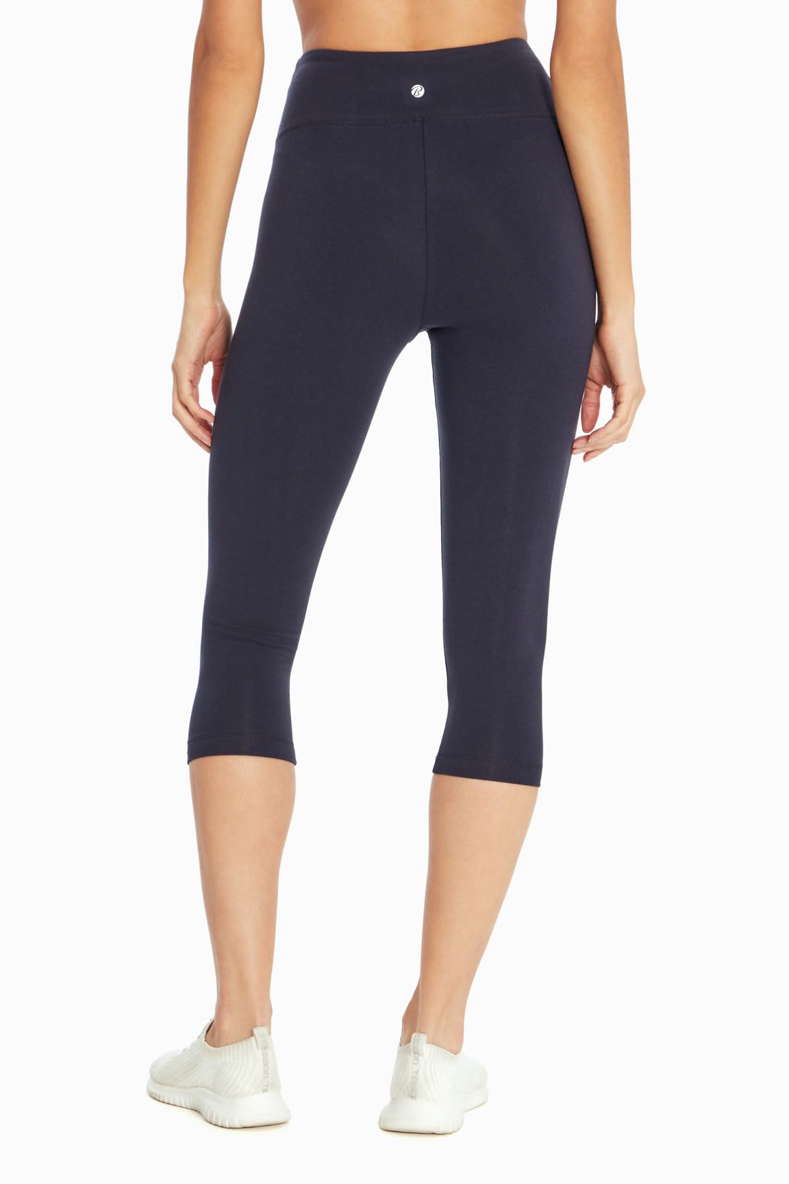 Bally Total Fitness Women's Mid-Rise Tummy Control Capri Legging, Midnight Blue, Small