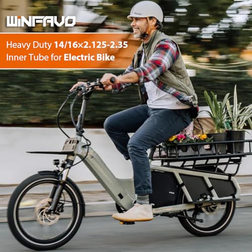 16 Inch Bike Inner Tubes - Heavy-Duty Compatible with Electric Scooters - 2 Pack