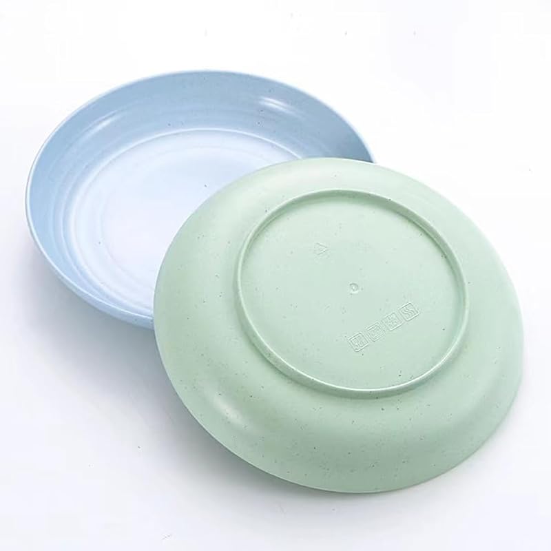 9 Inch Unbreakable Wheat Straw Plates - Reusable Dishwasher Safe Plate Set (Variation: Plate-9in)