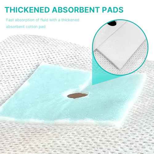 Split Drain Adhesive Bandages 4" x 4" Pre-Cut for Feeding Tubes, Dialysis Catheters & Drains - Soft Non-Stick Pad - Individually Wrapped 20 Pack Wound Dressing Pads