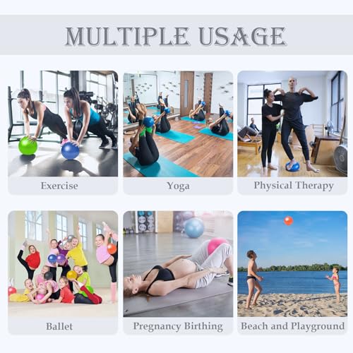 Mini Yoga Ball 9 Inch Soft Exercise Ball for Pilates & Fitness