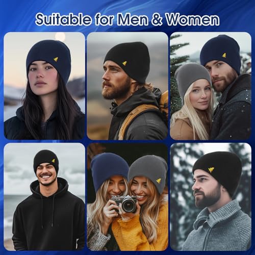 Donfri 100% Merino Wool Beanie Hats Men Women Winter Warm Hat Skull Cap Beanie Gift