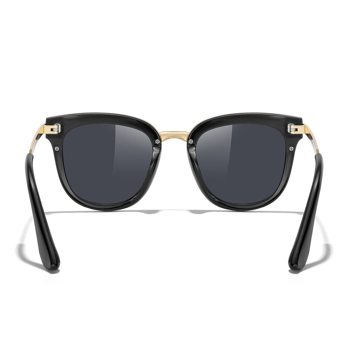 MERRY'S Girls Cat Eye Sunglasses for kids Children Polarized Sunglasses S7001 (Black, 46)