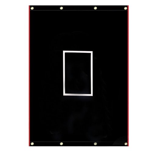 IsleWood 4'x6' Baseball Backstop 600D Oxford Fabric with Strike Zone & Catcher Visuals Portable Batting Cage Net Saver Weather-Resistant Backdrop for Pitching Practice Indoor/Outdoor Use
