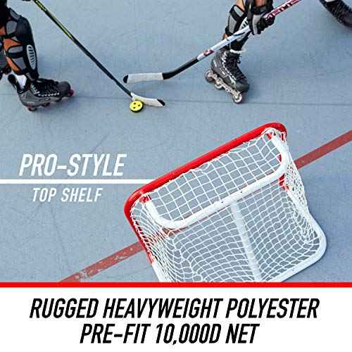 Franklin Sports NHL Mini Steel Street Hockey Goal - Kids Mini Skills Street Hockey Net - 28" x 20" - Perfect Youth Training Goal