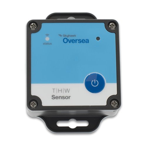 Skyhawk Oversea Temperature, Humidity, and Water Sensor - Multi-Functional Marina-Grade Detector for Heat, Humidity and Water - Self-Powered System with AA Batteries & RF Connection