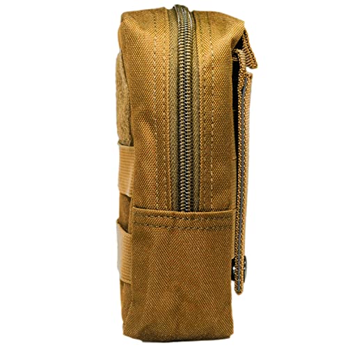 Tactical Molle Pouch with Double Straps Waterproof 6.5x4.75x2.5 Inches Brown