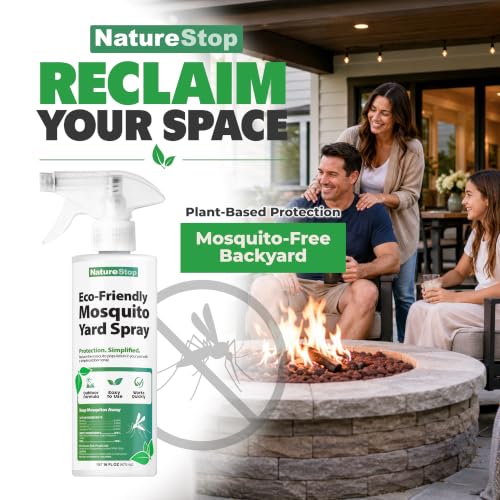 Eco-Friendly Mosquito Yard Spray - Natural Oil-Based Insect Repellent, 16 oz