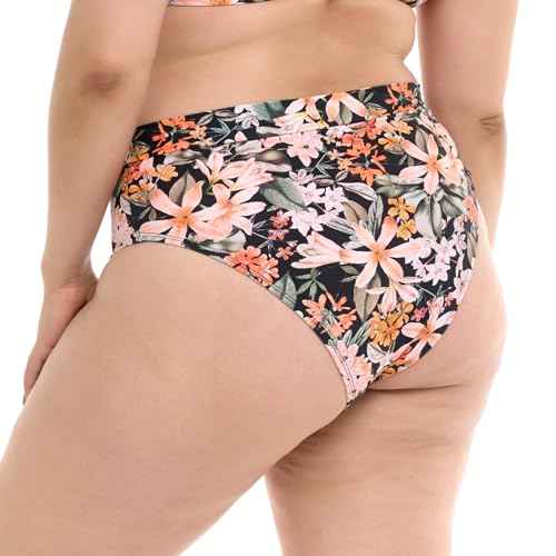 Body Glove Women's Marlee Plus High Waist Bikini Bottom Swimsuit, Available in Sizes 1x,2X,3X