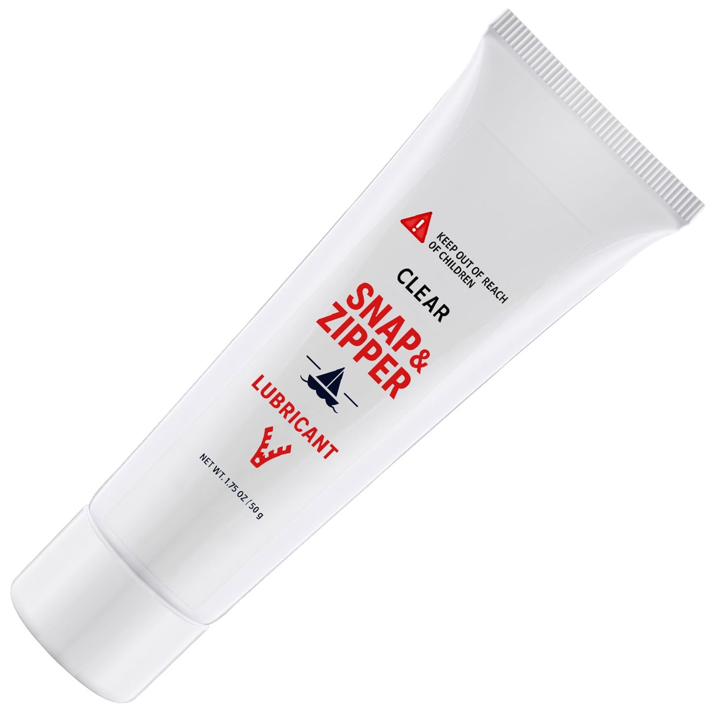 Lounsweer Snap & Zipper Lubricant for Plastic and Metal Zippers, 1.7 oz Zipper Lube Non-staining for Boat Canvas, Gear Bags, Clothes, Jackets, Wetsuits, Vinyl Panels and More