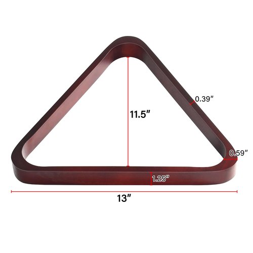 MoyanSuper Solid Wood Pool Ball Rack Billiard Ball Triangle Rack, Pool Table Ball Holder Positioning Rack,2-1/4" Pool Ball Rack (Burgundy Triangle Rack)
