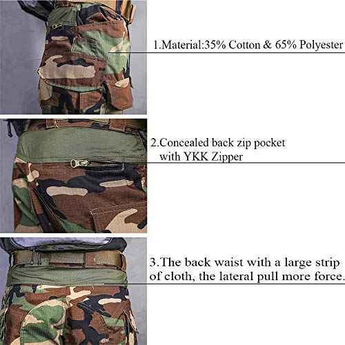 EMERSONGEAR Gen3 Paintball Pants with Knee Pads,Combat Trousers Army Airsoft Combat BDU Pants