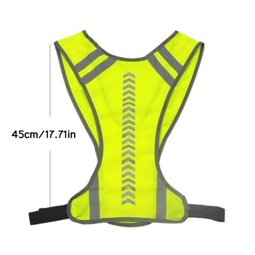 Reflective Outdoor Safety Vest for Night Running, Cycling, Jogging, Sports Riding; High Visibility Warning Safety Vest with Night Cycling Reflectivity