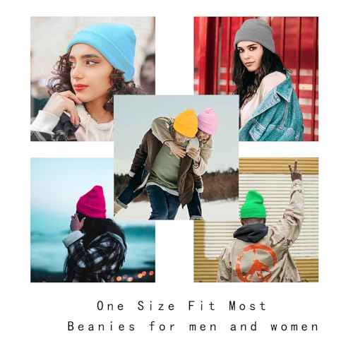 ZOORON Beanie for Men Women Slouchy Beanie Hats Winter Knit Caps Soft Ski Hat