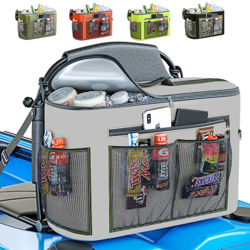 Kayak Cooler Behind Seat Waterproof Grey for Kayaking