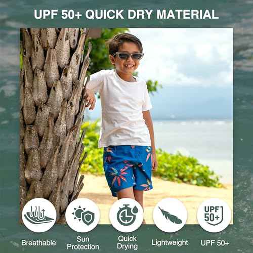 Kanu Surf Boys' Reflection Quick Dry UPF 50+ Beach Swim Trunk