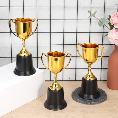 8 Pack 9 Inch Gold Trophy Award - Plastic Gold Trophy Set for Recognition