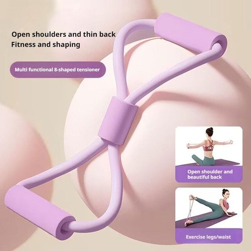 Prndkhn 2025 New Resistance Band, Figure 8 Resistance Band with Handles, Stretch Fitness Strap for Full-Body Workouts, Strength Training, Flexibility, Exercise Elastic Rope for Home, Gym