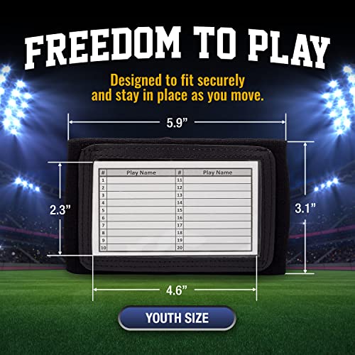 Youth Sports Wristband with Play Sheets - Softball, Football, Baseball, 5 Pack