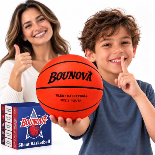 Mini Silent Basketball Size 3 - High Bounce Soft Foam for Indoor Play