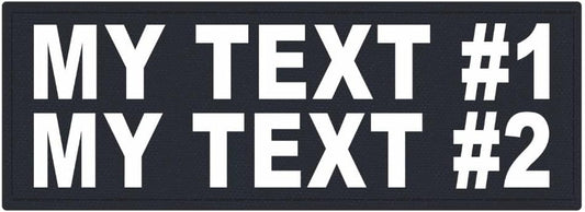 11" x 4" Custom Patches - 2 Text Lines, Hook & Loop, Tactical ID Police Patch for Vest, Sheriff, Security, Molle, Military, Duty Bag, K9 Dog Harness, Morale, Reflective Text Avail. (Midnight Navy)