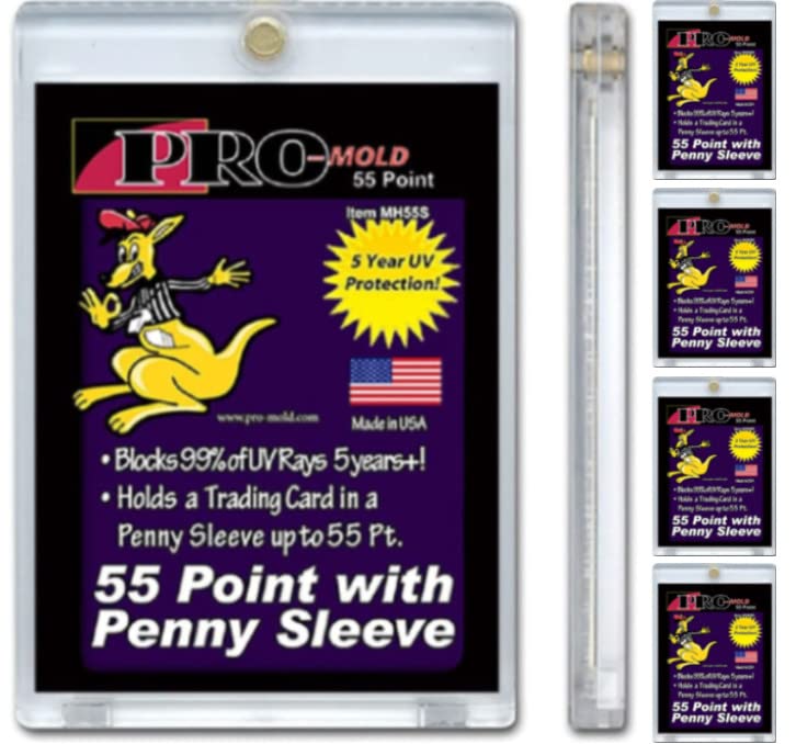 5-Pack Pro-Mold 55pt Magnetic Card Holders with Gold Closure