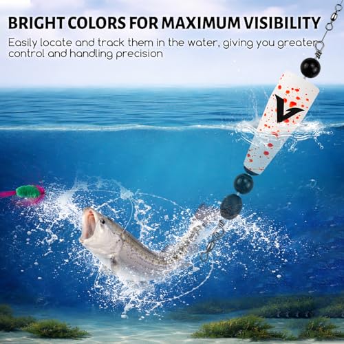 Pink 4-Inch Pre-Rigged Saltwater Popping Cork for Redfish & Trout - Black Splatter