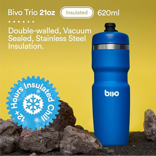 Bivo 21oz Insulated Stainless Steel Bike Water Bottle Raw - Uncoated, Dishwasher Safe