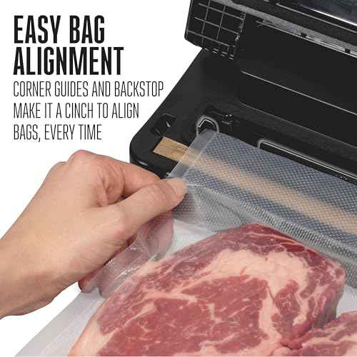 Weston Compact Food Vacuum Sealer Machine, Powerful 23¡± Hg Pump, For bags Up To 11¡± Wide, 100 Watts, Corner Guides for Easy Align, Intuitive Controls + Pulse Function, Black (65-2061-W)
